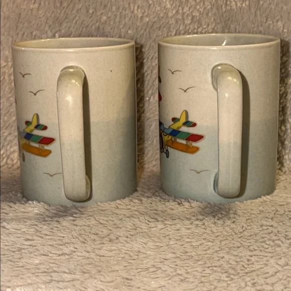 OTAGIRI Flying Biplanes Vintage Mug Set - Picture 3 of 12